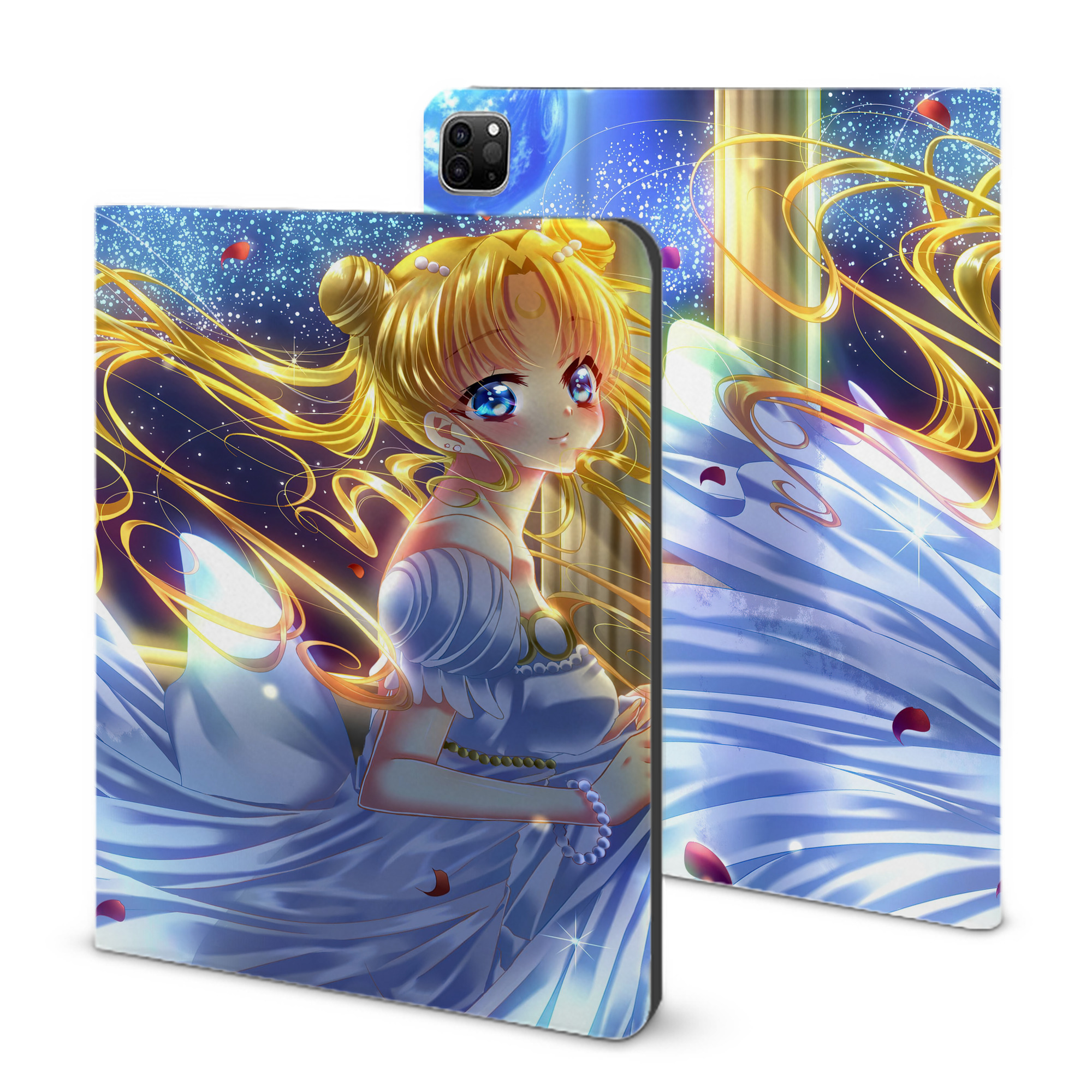 （画像用） 美少女戦士セーラームーン Sailor Moon IPad ケース ブック型 PUレザー TPU 耐衝撃 軽量 薄型 ペン収納なし 全面保護 IPad 各モデル対応